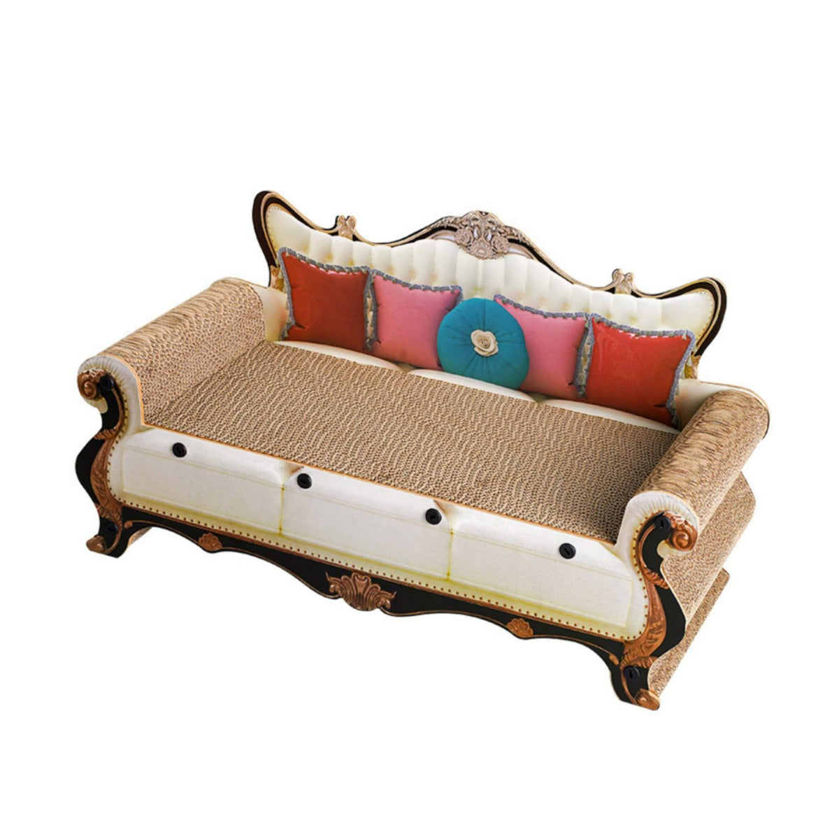 Cardboard Cat Scratcher Bed Wear-Resistant Corrugated Cardboard Cat Lounge Low Dust