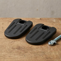 Textured Folding Pedal Rounded Rectangular Electric Bike Pedal Black Riding Gear Installation Screws