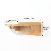 Mounted Cat Bed Perch and Wall-Mounted Modern Cat Furniture, Solid Wood Climbing Set for Large Cats, Elevated Activity Center with Scratcher