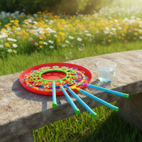 Bubble Rod Set Outdoor Bubble Set with Tray Colorful Toy for Backyard, Garden