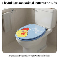 Easy to Install Universal Toilet Seat Quick Release Resin Toilet Seat Long-Lasting Bathroom Fixture Adjustable Hinges for Families, Homeowners, Renters, Home, Restroom, Powder Room, Apartment