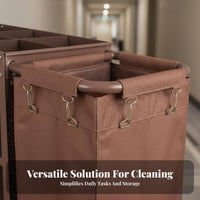 Multifunctional Hotel Cart Easy Mobility Housekeeping Cart Large Capacity Hotel Cleaning Trolley for Housekeepers, Janitors, Office Building, Hospital