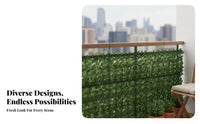 Fake Foliage Fence Covering Realistic Appearance Hydrangea Flower Wall Panel Faux Flower Privacy Screen Protection for Balcony