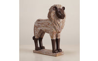Lion Sculpture Rustic Lion Statue Distressed Decor for Tabletop, Study, Bookshelf