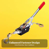 Powerful Ratcheting System Double Hook Cable Puller Long-Lasting Manual Wire Rope Tightener Labor-Saving for Mechanics, Workshops, Garages