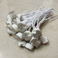LED Bulb MR16 Lamp Holder with High Temperature Resistant Ceramic, Copper Core Wire and Conductive Sheet, DIY Lighting for 12V Halogen GU5.3