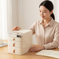 Desktop Drawer Organizer with Lock Office File Cabinet with Combination Lock Recessed Top Tray Lockable Desktop File Cabinet for Dorm Room