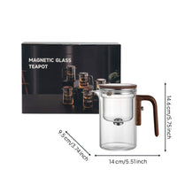 Glass Teapot Tea Separation Houseware Wood-Grain Handle