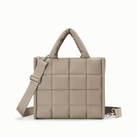 Puffer Tote Bag Adjustable Quilted Tote Bag Puffer Purse Detachable Versatile for Travelers, Everyday Use, Travel