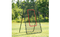 Rectangular Training Net with Target Cylindrical Rebound Goal Angled Pitchback Net Versatile for Backyard