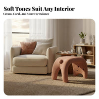 Creamy Aesthetic Cat Paw Stool Cute Design Cat-Shaped Seat creature Theme Home Furnishing Cartoon design for Students, Women, Parents, Entryway, Living Room, Bedroom, Small Spaces