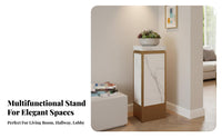 Floor-Standing Rectangular Display pillar Elegant Accent Piece Pedestal Stand Modern design Decorative Furniture Minimalist Design for Home Decorators, Interior Designers, Hotel Lobby, Living Room, Entryway, Showroom