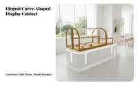 Bakery Display Case Multi-Tier Shelving Curved Glass Bread Cabinet Modern Design Pastry Display Case for Cafe Owners, Restaurant Managers, Supermarket