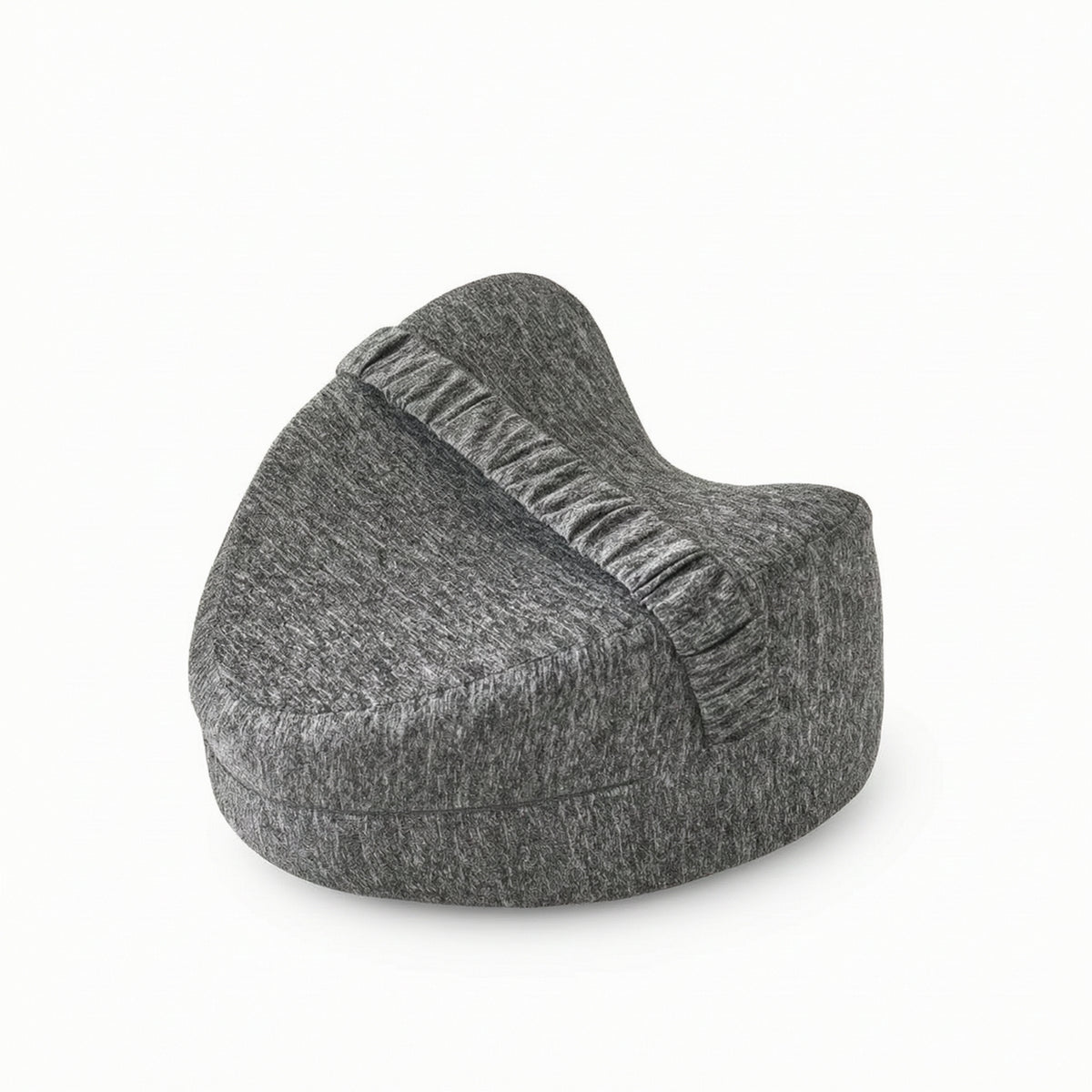 Contoured Heart Shaped Pillow Zippered Memory Foam Pillow Ergonomic Removable for Women, Floor Lounging