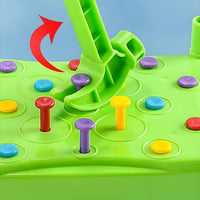 Hand-Eye Coordination Kids Hammering Nail Game Parent-Child Interactive Toddler Pounding Peg Toy Educational Hammer and Peg Toy Set Color Recognition for Desktop