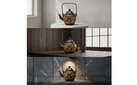 Bronze Teapot with Lid Decorative Ornamental Teapot Embossed Vessel for Collectors, Living Room Display