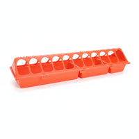 Rectangular Poultry Feeding Trough Easy-to-Clean Chicken Feeder Trough Spill-Resistant Feeders Waste-Reducing for Chickens, Farms
