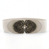 Decorative Wide Elastic Belt Easy to Wear Elastic Waist Belt Fashion Vintage for Women, Dresses, Outerwear
