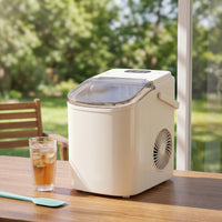 Compact Countertop Ice Maker Automatic Ice Maker with Viewing Window Small Footprint Appliance Space-Saving for Hosts, Renters, Kitchen, Home Bar, Office Breakroom, Dorm Room