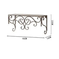Scrollwork Shelf Antique-Style Furniture Rustic for Entryway, Patio