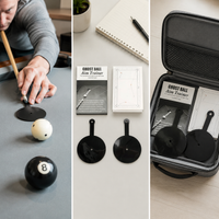 Billiard Aiming Practice Sticker for Eight-Ball and Nine-Ball, Imaginary Ball Training Aid for American and English Pool Tables