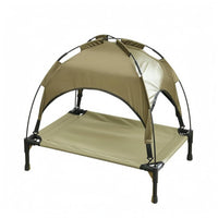 Arched Dog Cot with Canopy Oxford Cloth Elevated Pet Cot Fiber Tube Canopy Pet Bed Indoor-Outdoor for Dogs