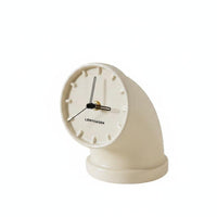 Ceramic tube Clock Quiet Mechanism Industrial Style Desk Clock for Bookshelf