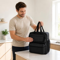 Single Serve Coffee Brewer Travel Case Two Handles Structured Storage Bag