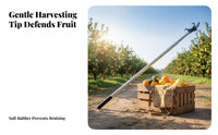 Telescopic Fruit Picker Pole Stainless Steel Fruit Picker Pole Heavy Duty for Gardeners, Elderly, Orchard, Backyard