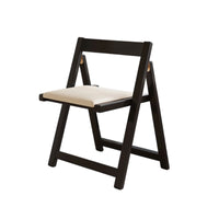 No-Assembly Folding Wooden Chair Space-Saving Wood Folding Chair Sturdy Furniture Minimalist for Entryway