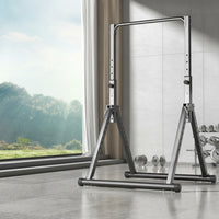Pull-up Station with Folding Base Height Adjustable Standing Pull up Bar Freestanding Foldable Exercise Station for Home Gym, Apartment, Garage