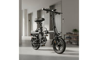 14 Inch Folding Electric Bike Lightweight Foldable Electric Bike Portable Foldable Electric Two-Wheeler for Adults, Commuting, City Travel