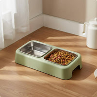Tilted Cat Bowl Removable Bowls Tilted Cat Food Water Bowl Anti-Tip Elevated Pet Feeder for Small Dogs