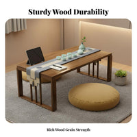Japanese Design Foldable Tatami Table Space-Saving Foldable Tatami Desk Multi-Purpose Household Furniture Portable for Tea Enthusiasts, Students, Apartment Dwellers, Bay Window, Bedroom, Living Room, Small Areas
