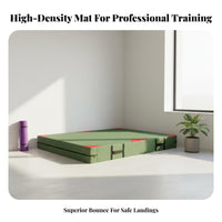 High Jump Landing Mat Impact Absorption Gymnastics Crash Mat Thickened Design Foldable Crash Pad for Gymnasts, Athletes, Climbing Gym, Dojo, Gymnasium