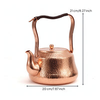 Hammered Copper Kettle Traditional Copper Kettle Decorative Stovetop Teapot for Homeowners, Kitchen