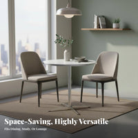 Contemporary Circular Dining Table Lamp Luxury Small Space Dining Table Rounded Edges Home Furniture for Cafe Owners, Homeowners, Kitchen, Living Room