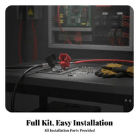 Insulated Covers Battery Terminal Connector Kit Red and Black Copper Battery Terminal Connector Threaded Post Auto Parts Flat Mounting Base