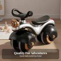 Develops Engine Skills 4-Wheel Balance Bike Indoor & Outdoor Use Toddler Enginecycle Scooter Lightweight and Long-Lasting Push-Along Toy Safe Design for Toddlers, Early Walkers, Indoors, Outdoors, Playroom, Playground