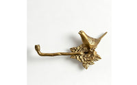 Towel Holder with Bird Motif Vintage Towel Holder with Bird Screwless Installation Hardware for Renters
