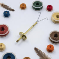 Fly-Fishing Line Gold-Toned Dubbing Silver-Colored Metal Line Winding Tool