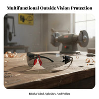 Gender-Neutral Anti-Splash Safety Eyewear High Clarity Lenses Clear Safety Glasses Windproof for Laboratory Workers, Cyclists