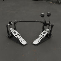 Double Bass Drum Pedal Adjustable Double Bass Pedal with Connecting Rod Heavy Duty for Drummers, Rehearsal