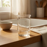 4 Pieces Clear Metric Markings Borosilicate Glass Beaker Writing Area Graduated Measuring Beaker Heat-Resistant