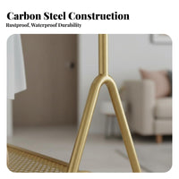 Rolling Clothes Rack with Shelf Easy to Move Wheeled Clothes Rail with Shelf On Casters Minimalist Design for Homeowners