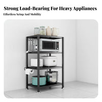 Microwave Oven Stand Space Saving Multi-Tier Kitchen Rack Large Capacity Kitchen Utility Shelf for Apartment Dwellers, Cooks, Pantry, Garage, Workshop