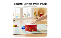 Includes Drumsticks and Strap Double-Sided marching Drum Develops Rhythm child's Marching Drum genuineistic Design Musical Toy Moderate Volume for Preschoolers, Beginner Musicians, Music Educators, Kindergarten, Early Education, Home Play, play area