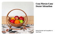 Oval Wicker Basket Breathable Rattan-Look Woven Basket Warm Beige