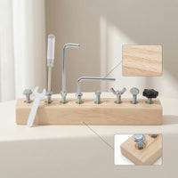 Wooden Screw Board with Tools Child-Centered Toy Safe for Playroom, Classroom