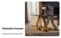 Narrow Console Table Light Luxury Aesthetic Wall Table Minimalist Design Hallway Furniture for Homeowners, Interior Designers, Foyer, Living Room